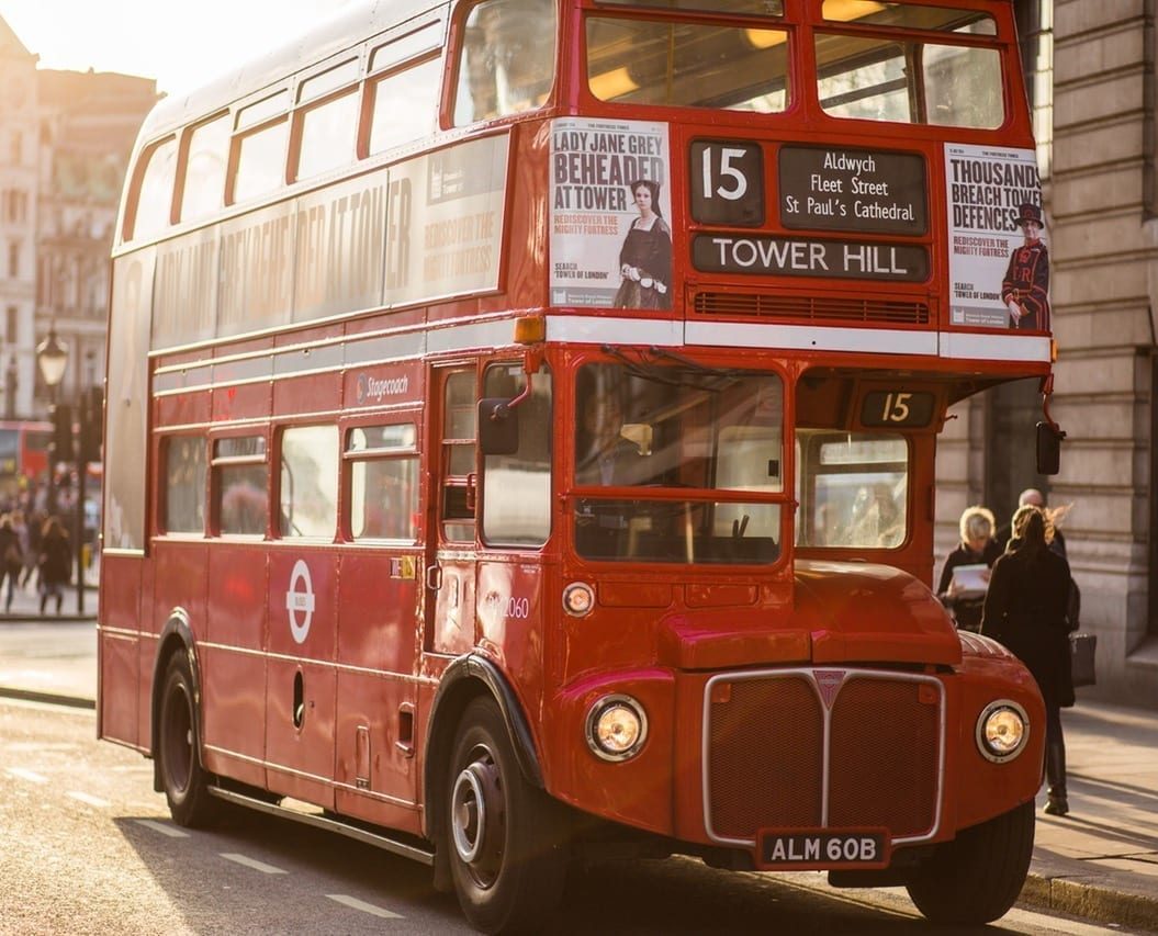 Red London bus,