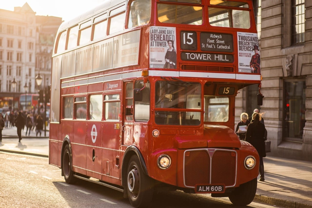 Red London bus,