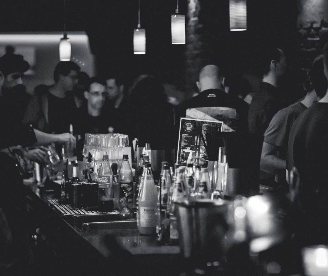 Picture of a bar in black & white