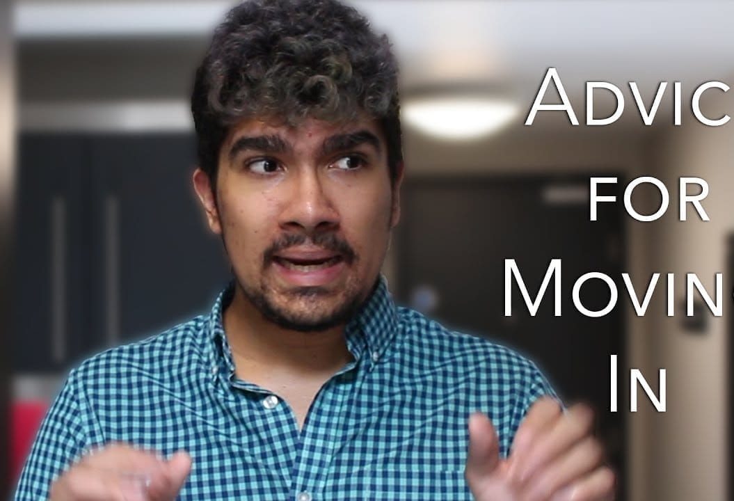 Thumbnail of a man looking confused, saying 'advice for moving in'