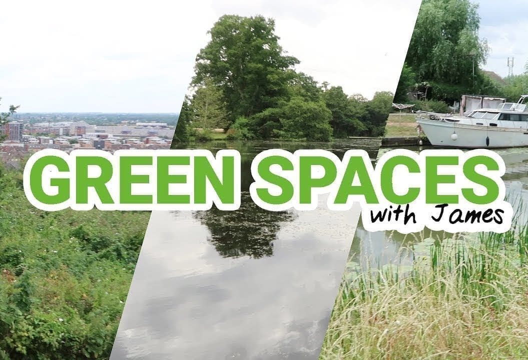 Thumbnail of three green spaces across Lincoln, saying 'Green Spaces with James'