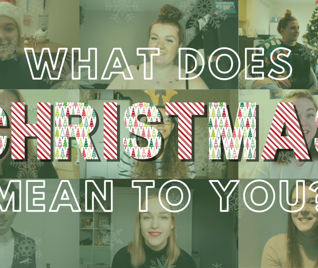 mutilple thumbnails of men and women saying 'what does christmas mean to you?'