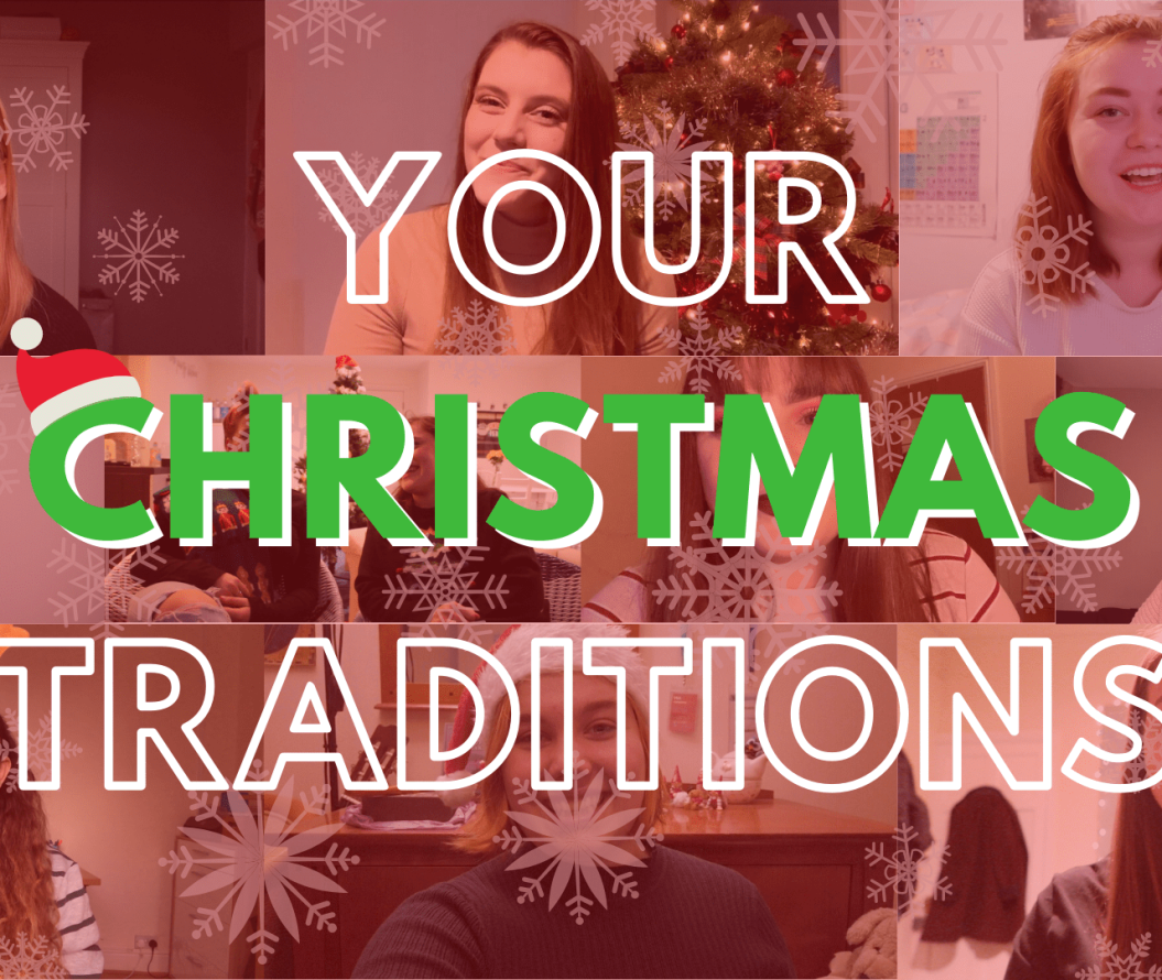 multiple thumbnails of men and women saying 'your christmas traditions'