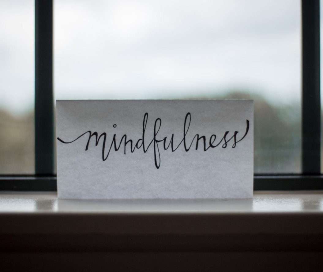 piece of paper reading mindfulness in calligraphy