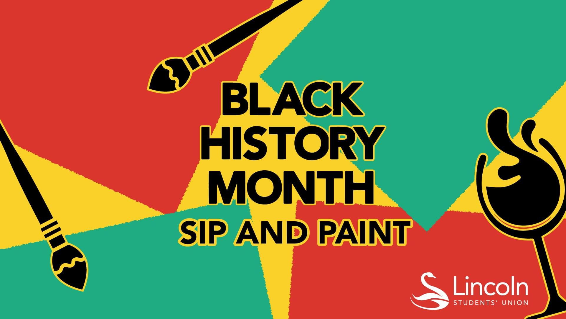 Lincoln SU's poster for Black History Month, Sip and Paint