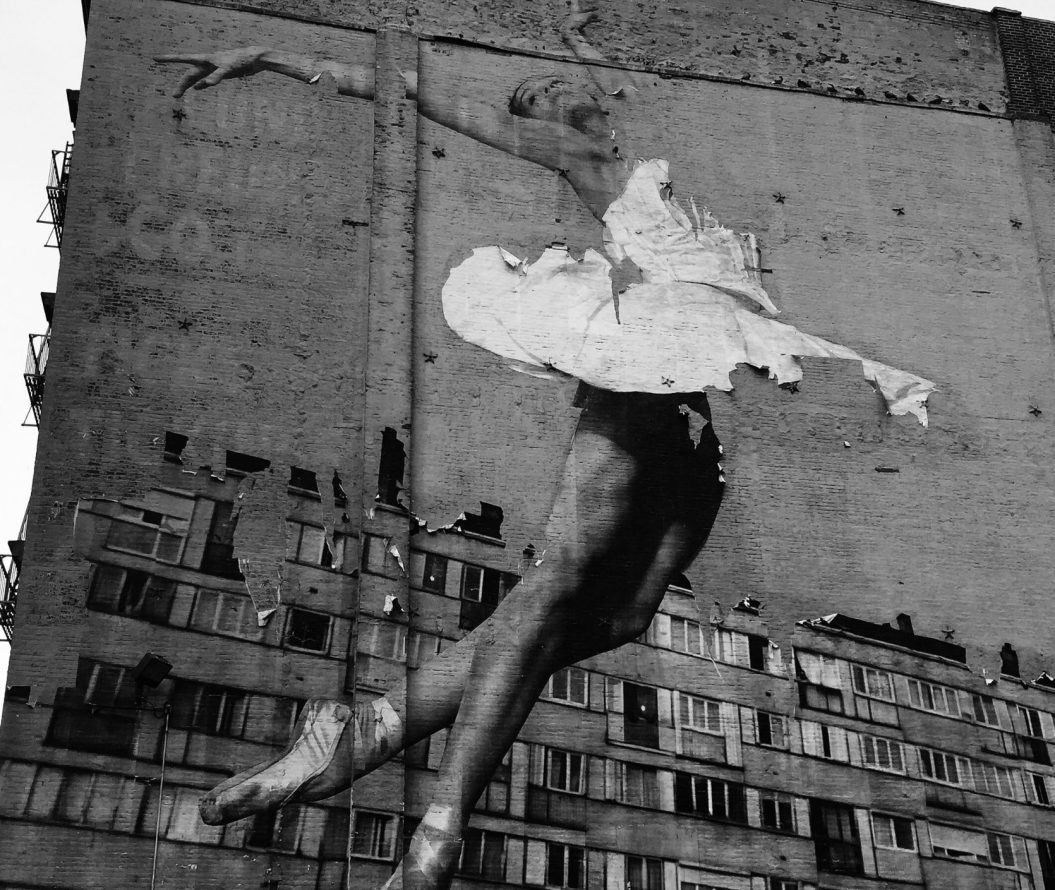 Graffiti art of a ballerina