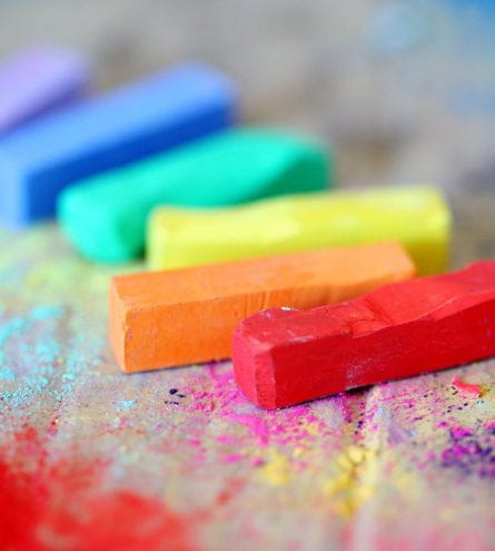 Rainbow chalks