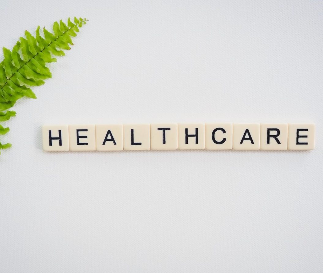 'HEALTHCARE' spelt out in scrabble letters