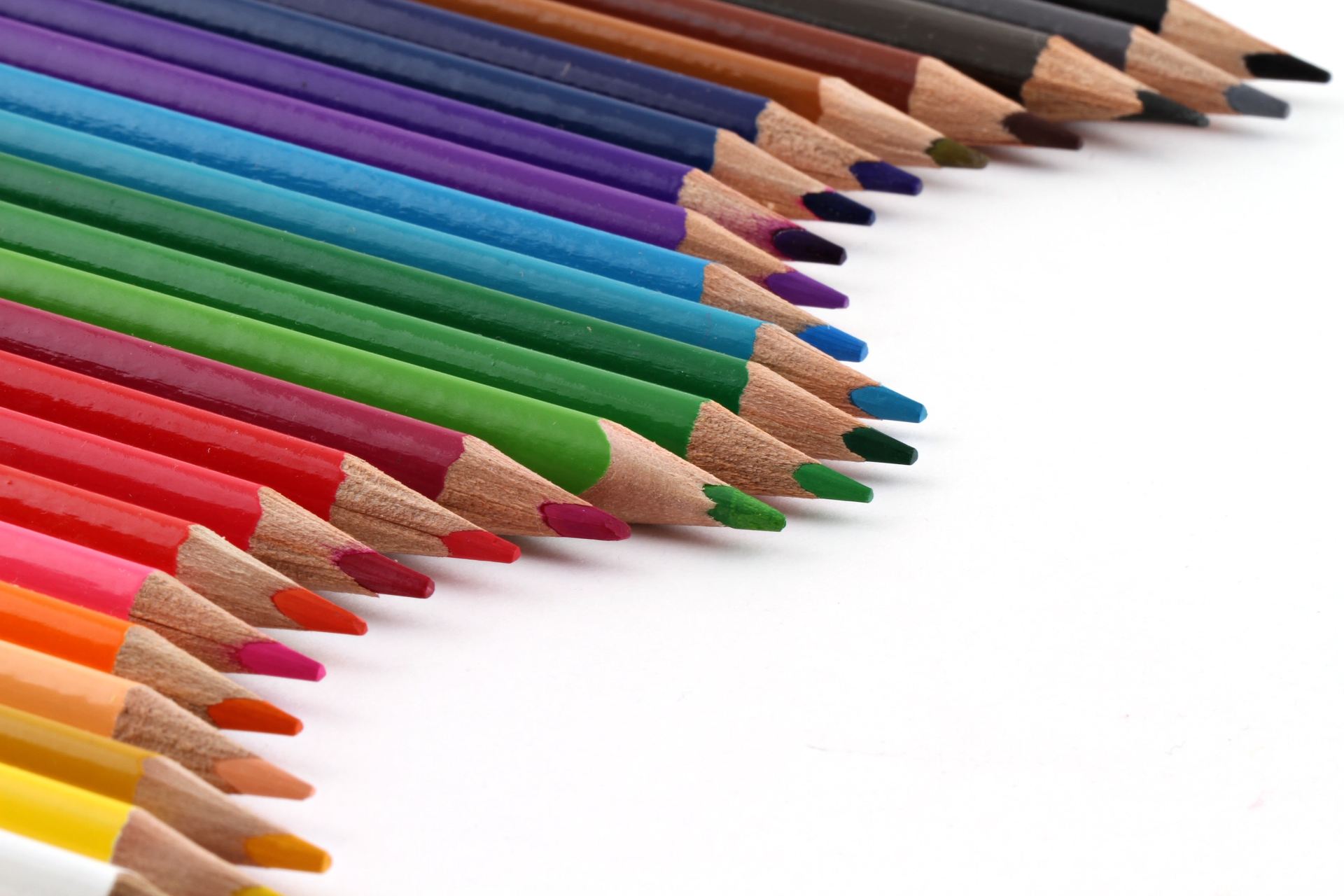 A rainbow of pencils