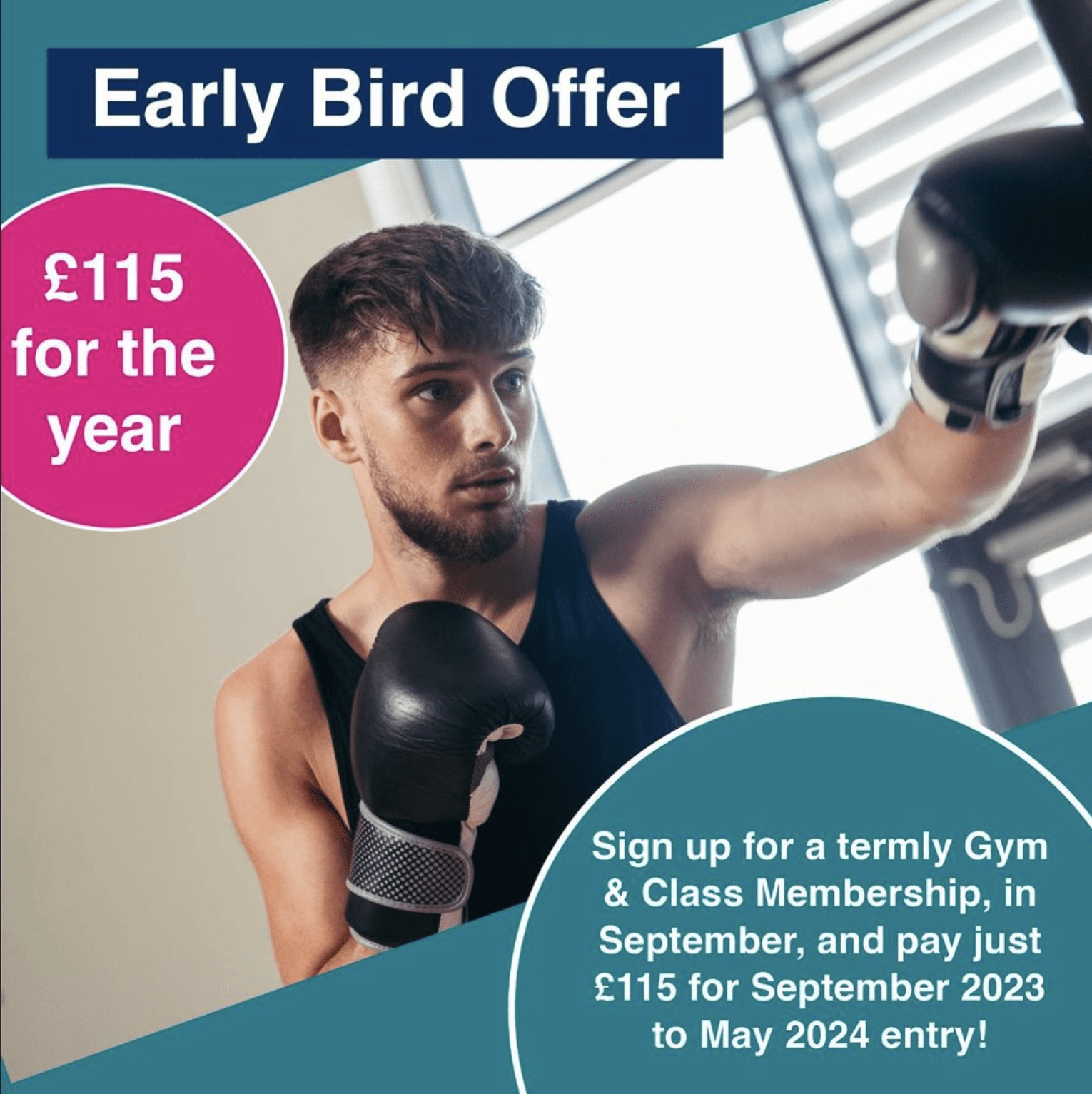 The early bird offer at the university of Lincoln which is £115 for the year from September 2023 to May 2024 including classes 
