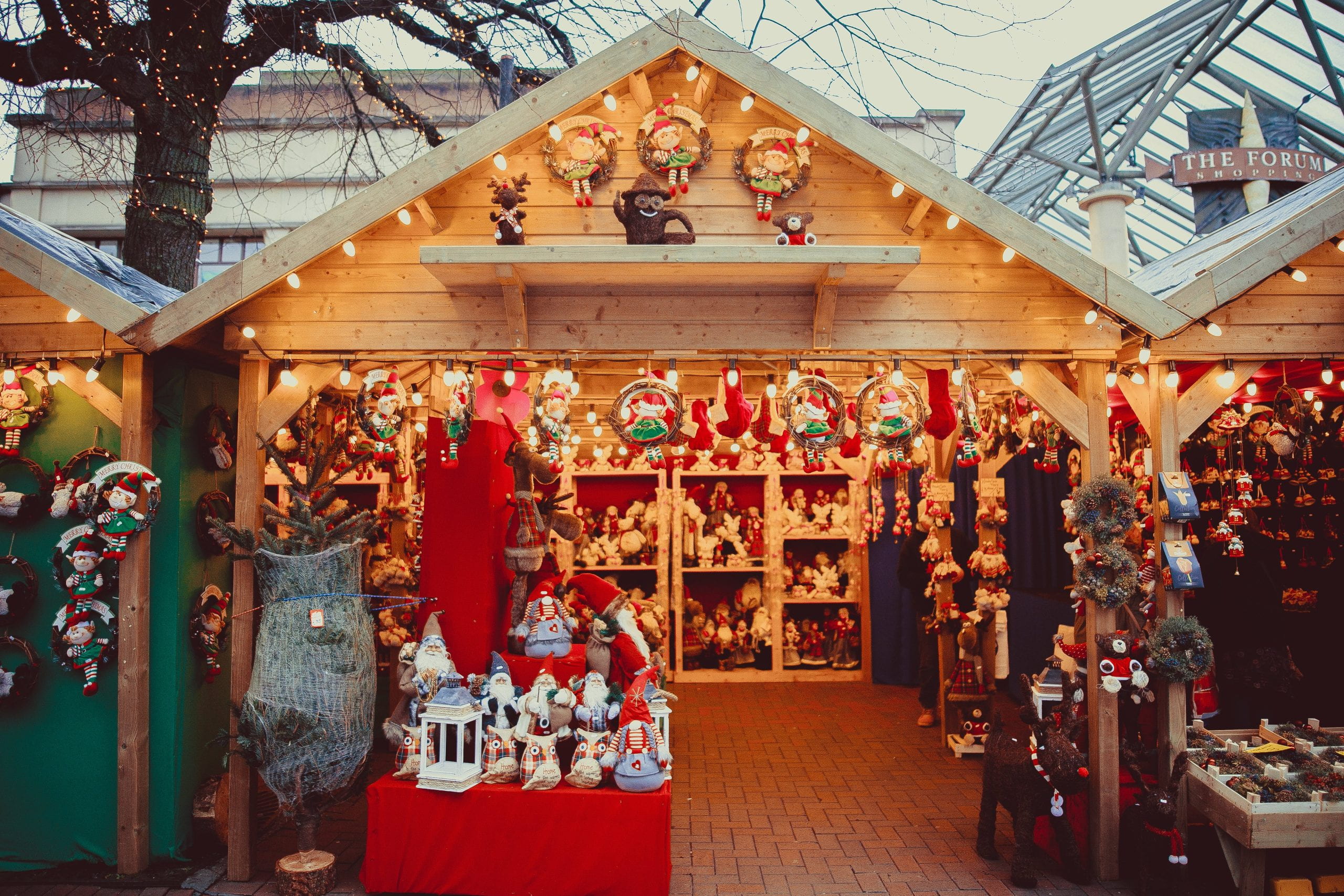 A Christmas Market stall in Lincoln.